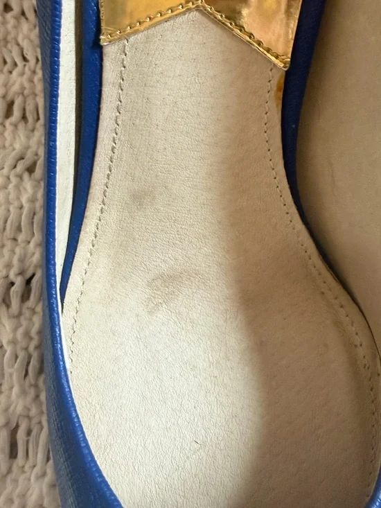 MICHAEL KORS Flex Mid Electric Blue Leather Pointed Toe 2.5” Heel Pumps Size 8M - Picture 8 of 12